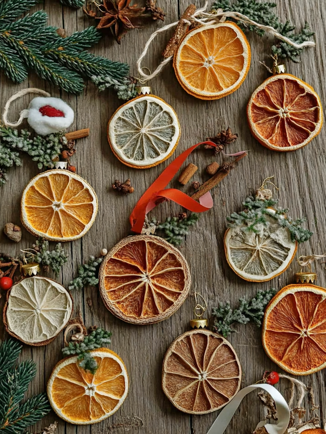 Rustic Holiday Citrus Ornaments