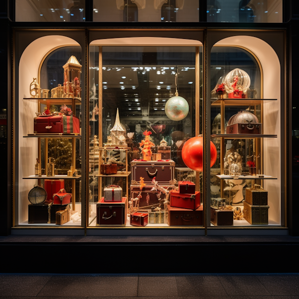 Luxurious Festive Window Display