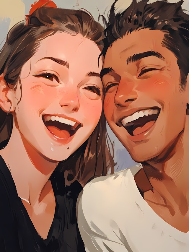 Cheerful Illustrated Duo