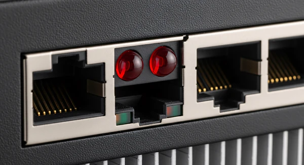 Close-Up of Network Ports