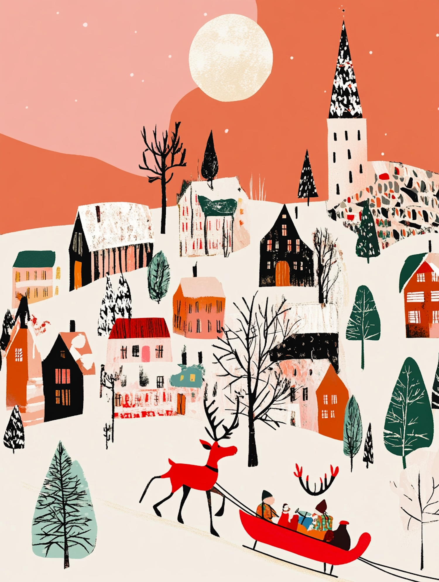 Whimsical Winter Scene