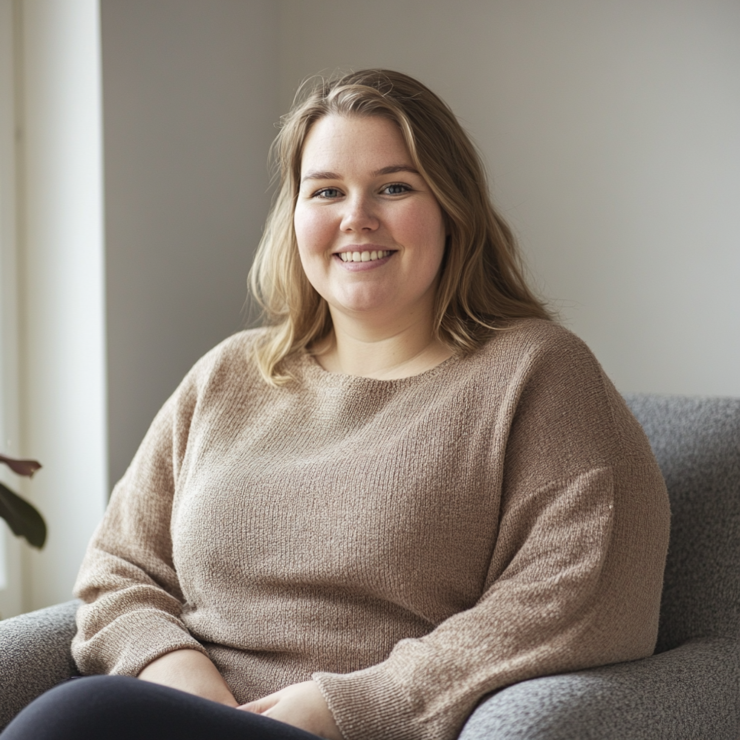 Young Woman Relaxing on Couch