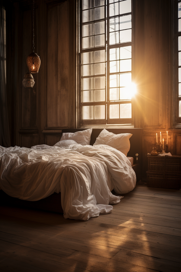 Afternoon Serenity in a Rustic Bedroom