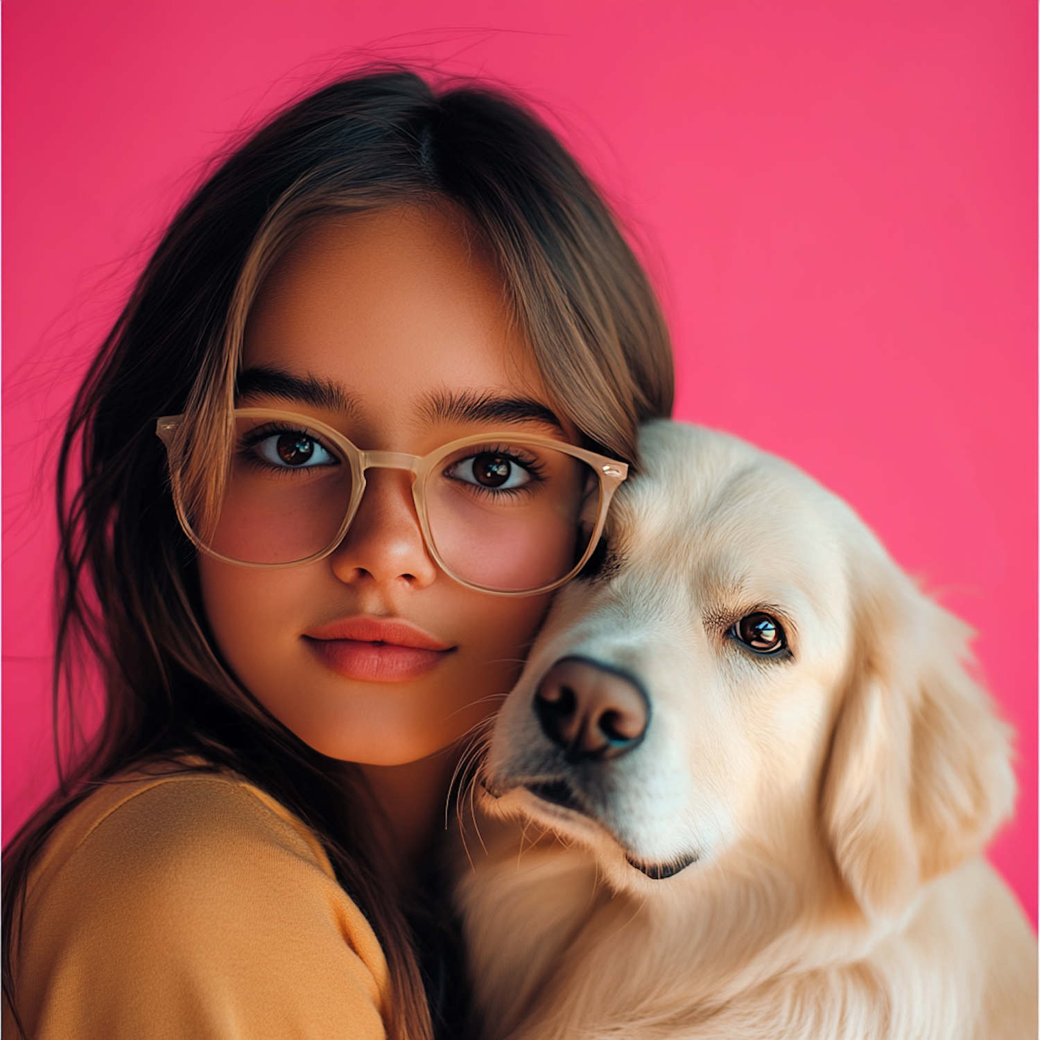 Girl with Golden Retriever