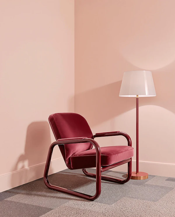 Modern Red Armchair Scene