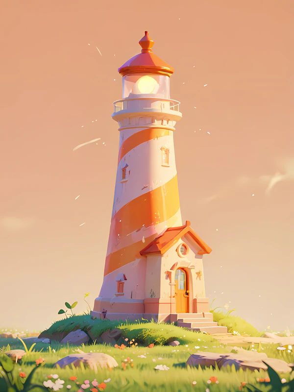 Whimsical Lighthouse Art