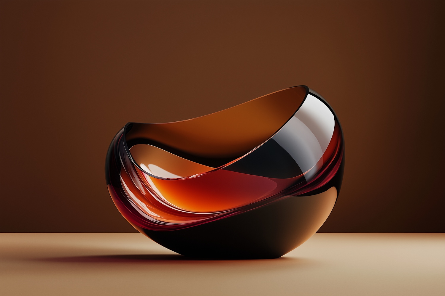 Abstract Glass Sculpture