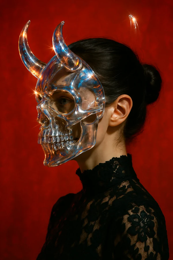 Gothic Skull Mask Portrait