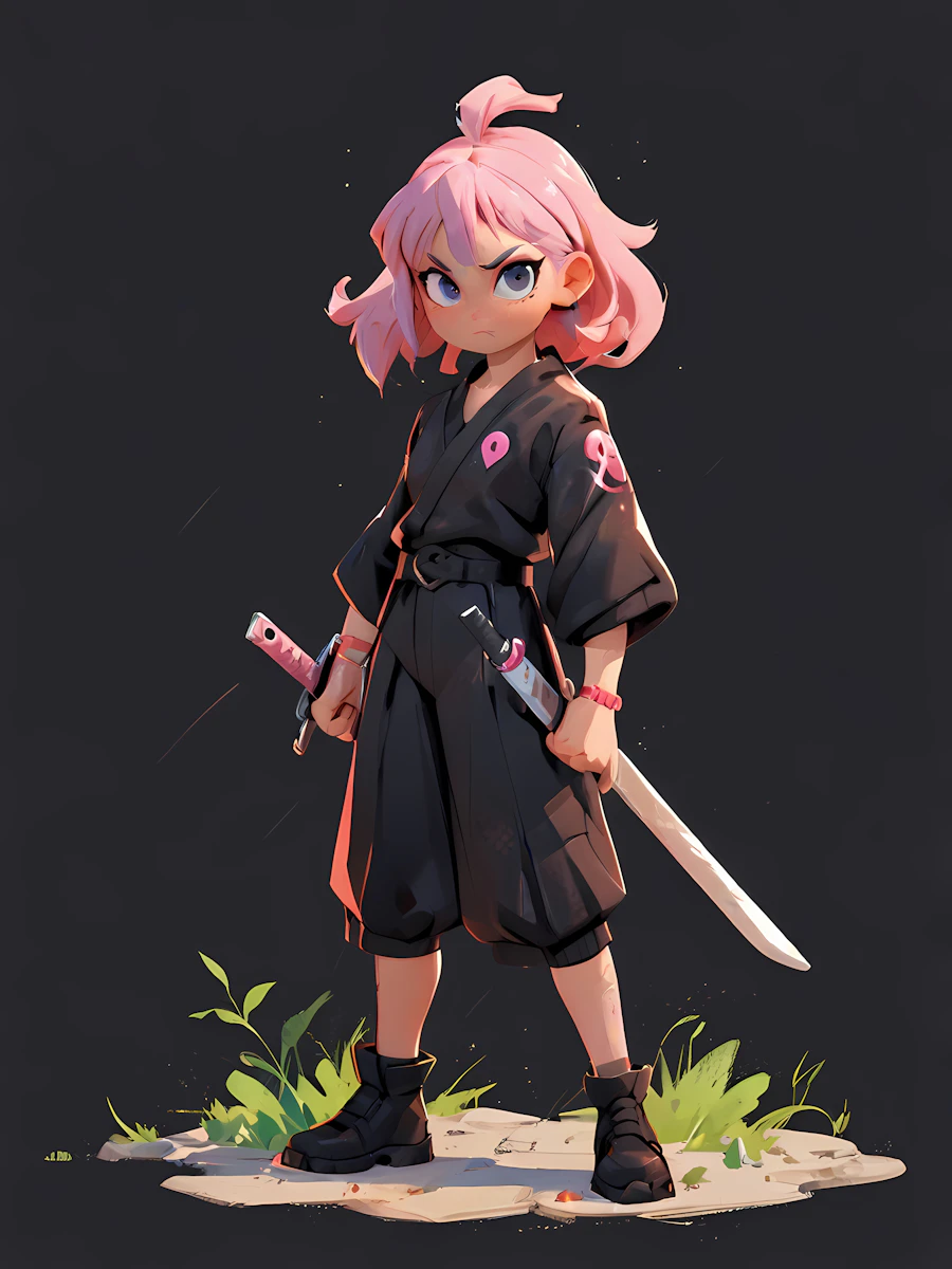 Pink-Haired Martial Artist