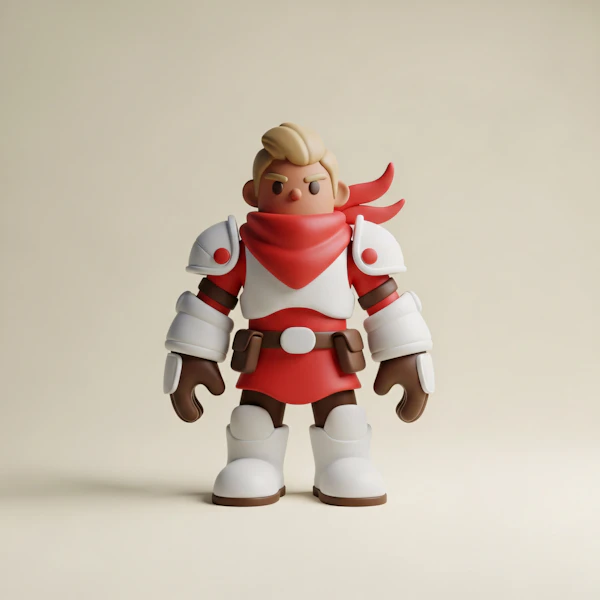 Cartoon Knight Character