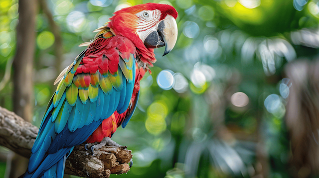 Vibrant Parrot on Branch