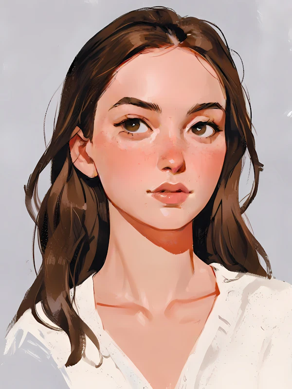 Young Woman Illustration