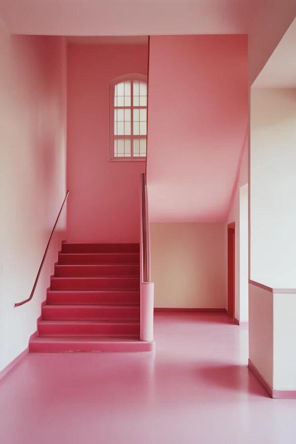 Minimalist Pink Staircase