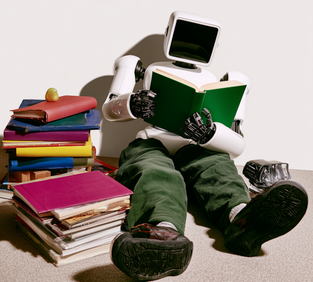 Robot Reading a Book