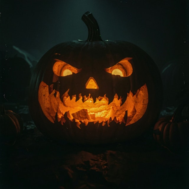 Eerie Jack-o'-Lantern