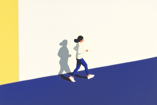 Jogger with Shadow