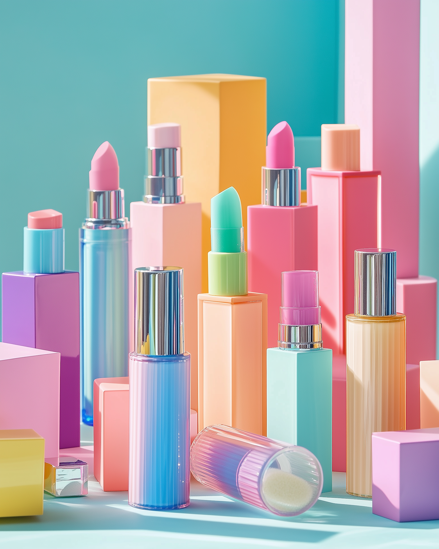 Colorful Cosmetic Products