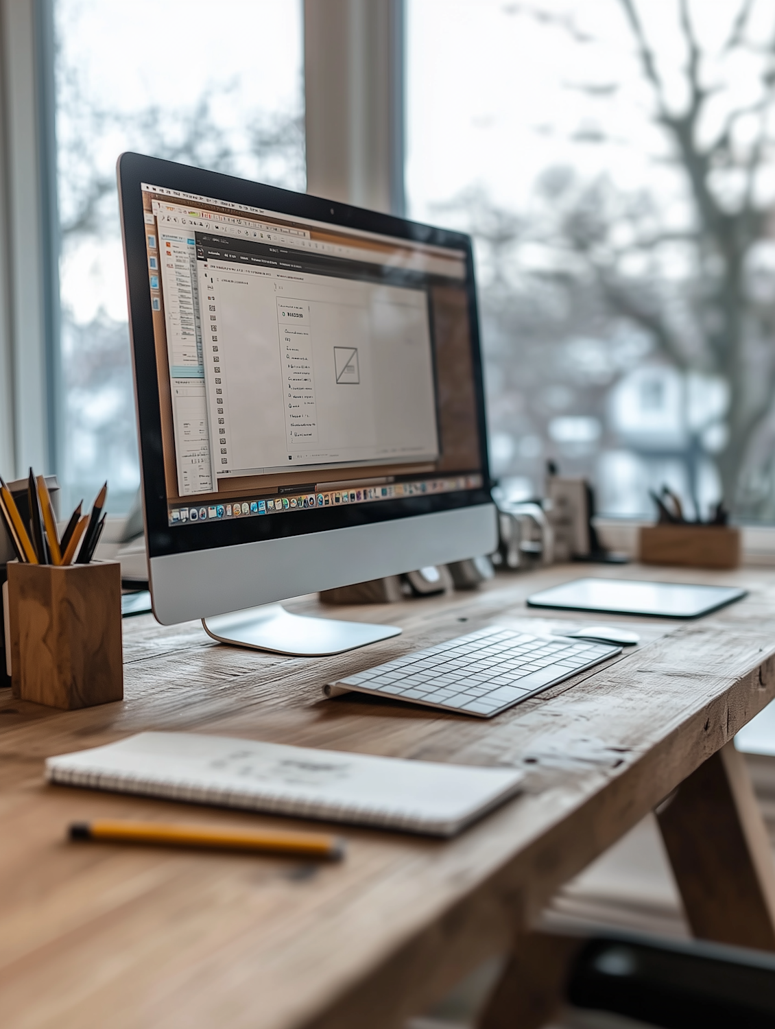 Modern Workspace with Desktop Computer