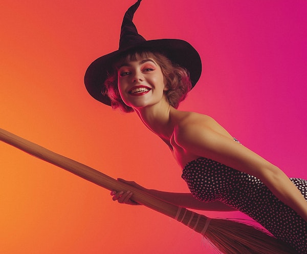 Young Woman Dressed as a Witch