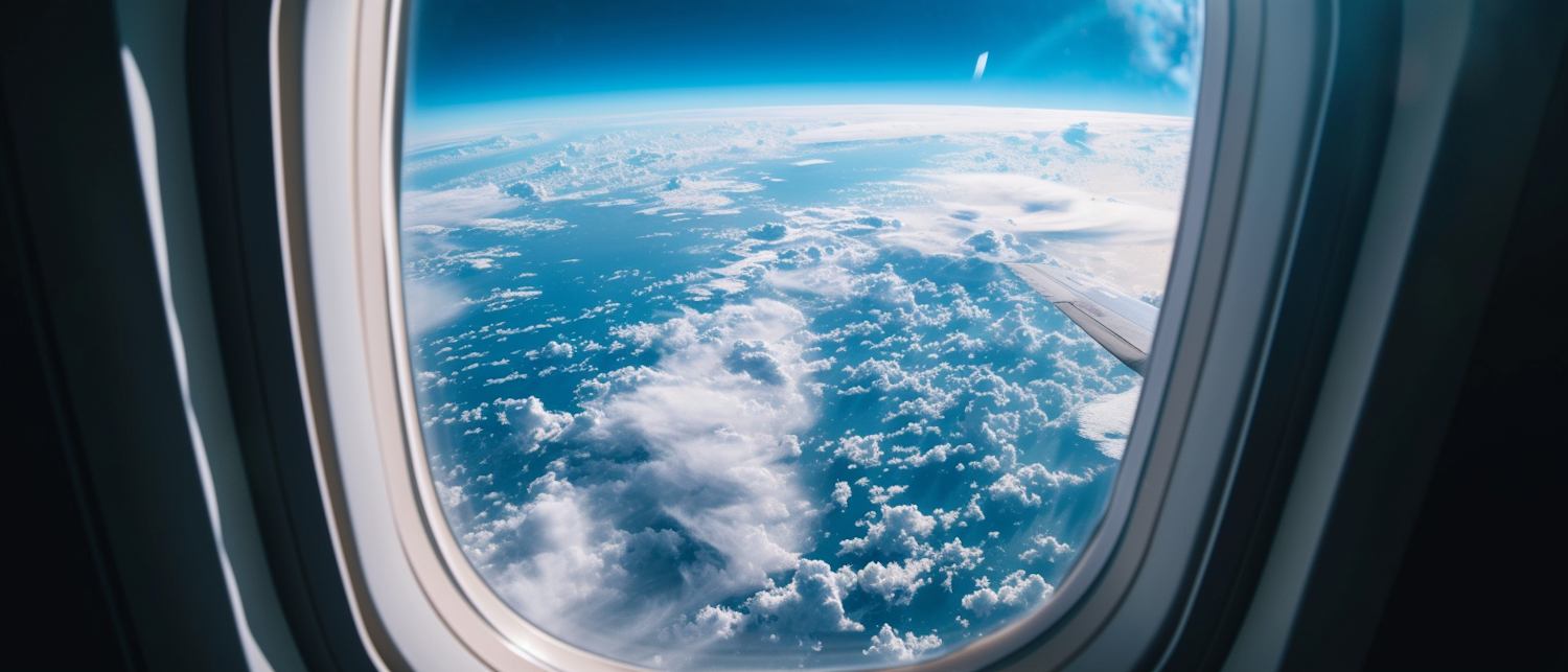 Serene Skyview from Airplane Window