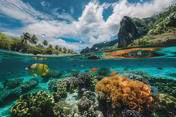 Underwater Paradise and Tropical Landscape