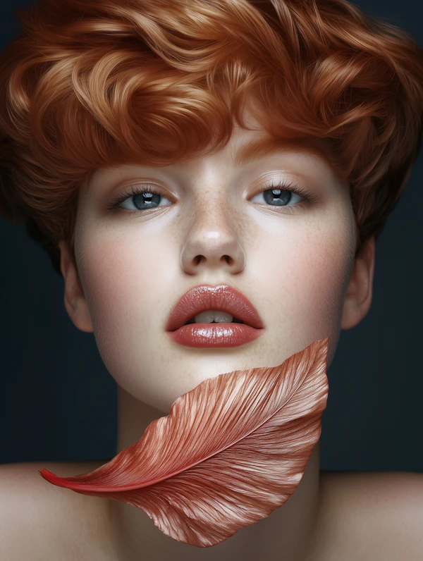Freckled Redhead Portrait