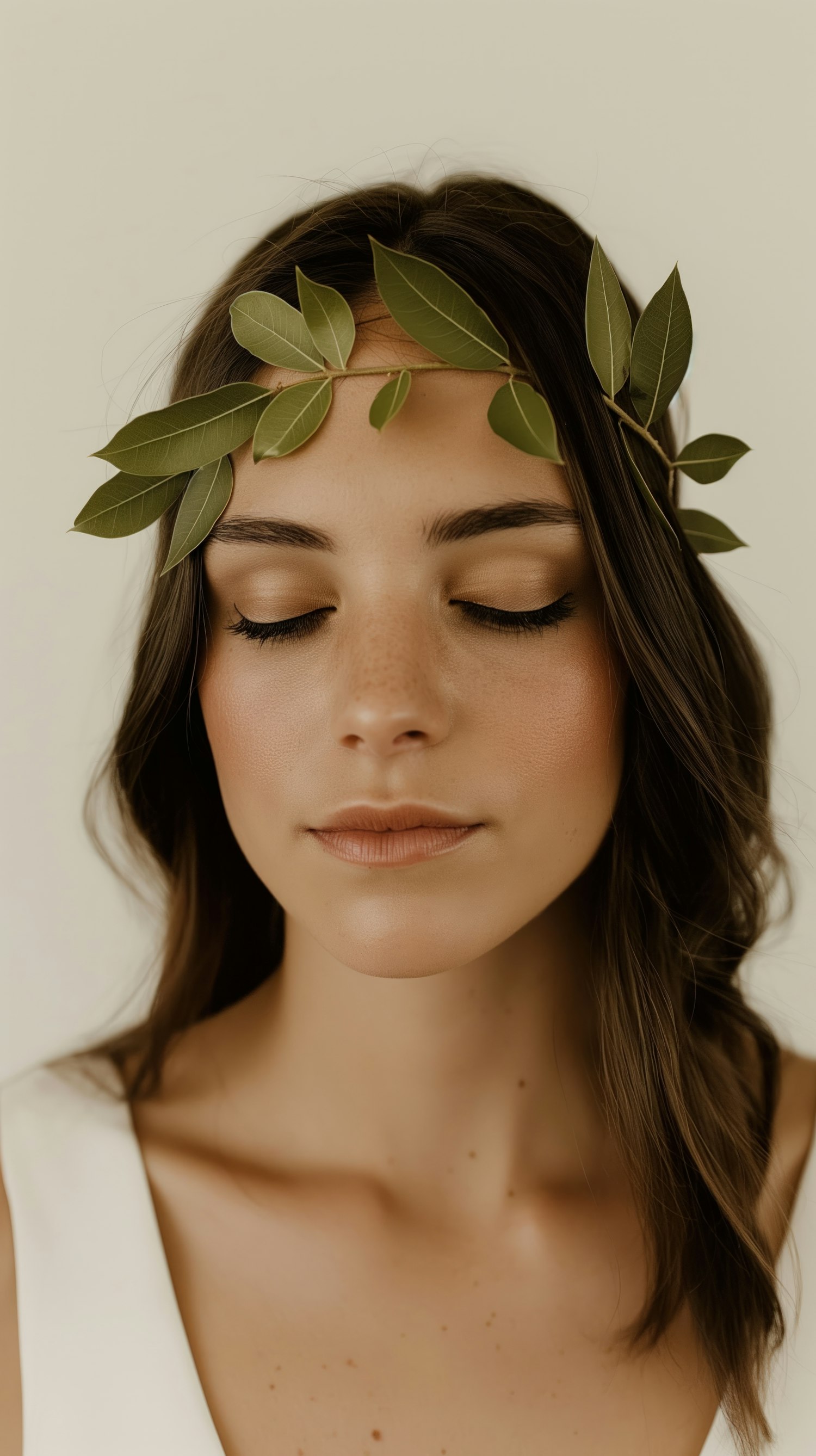 Serene Woman with Leaf Crown