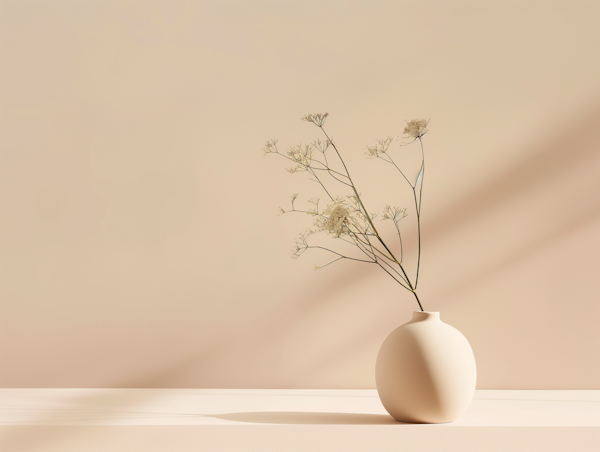 Minimalist Vase with Dried Botanicals