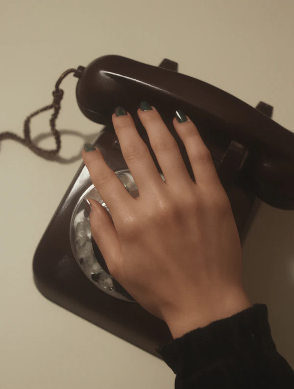 Hand on Vintage Phone