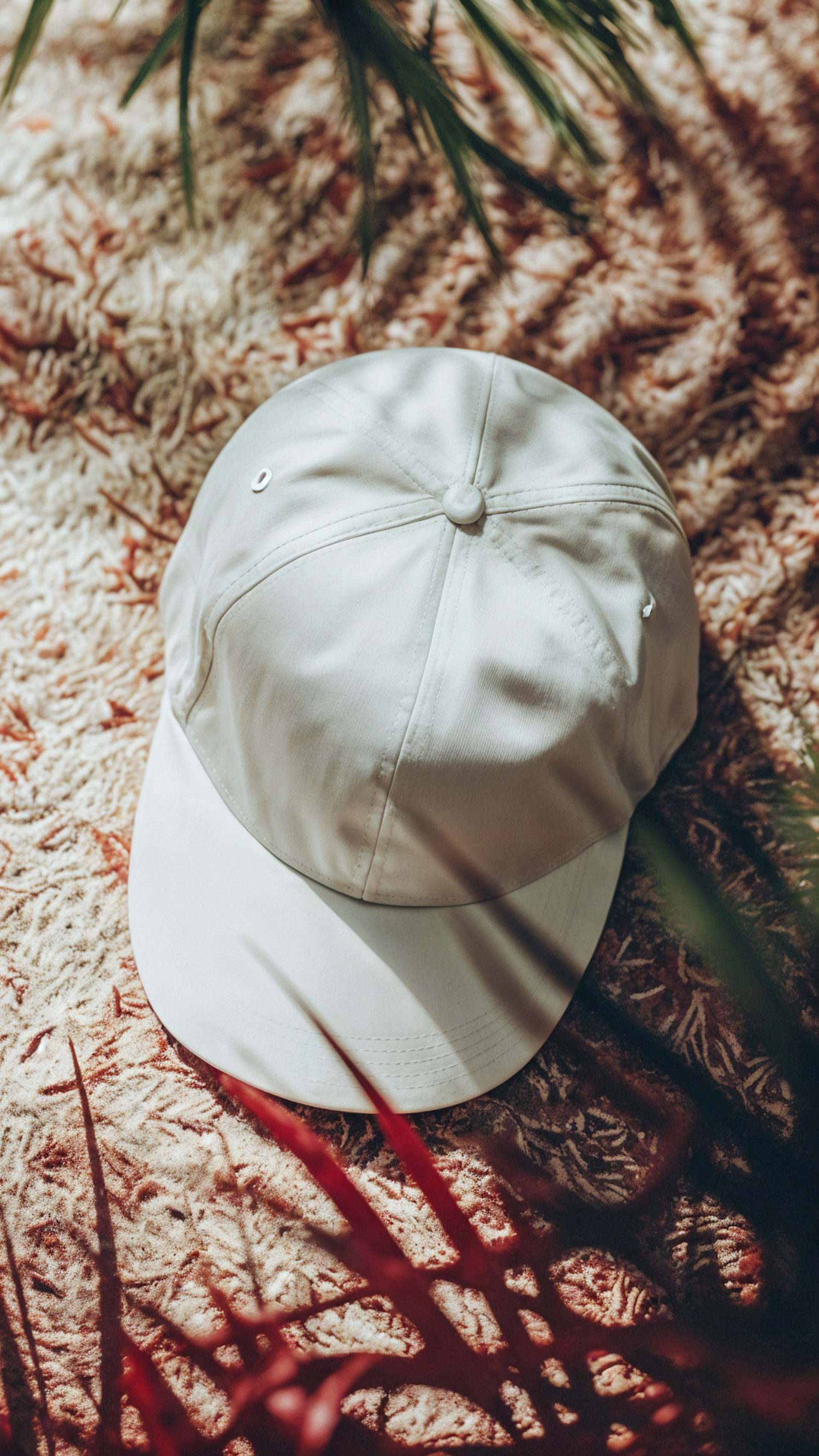 Baseball Cap on Textured Surface