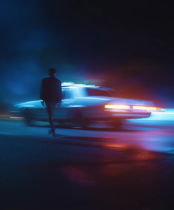 Nighttime Police Scene