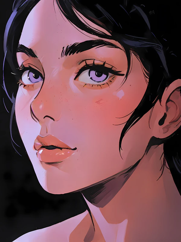 Serene Woman Illustration