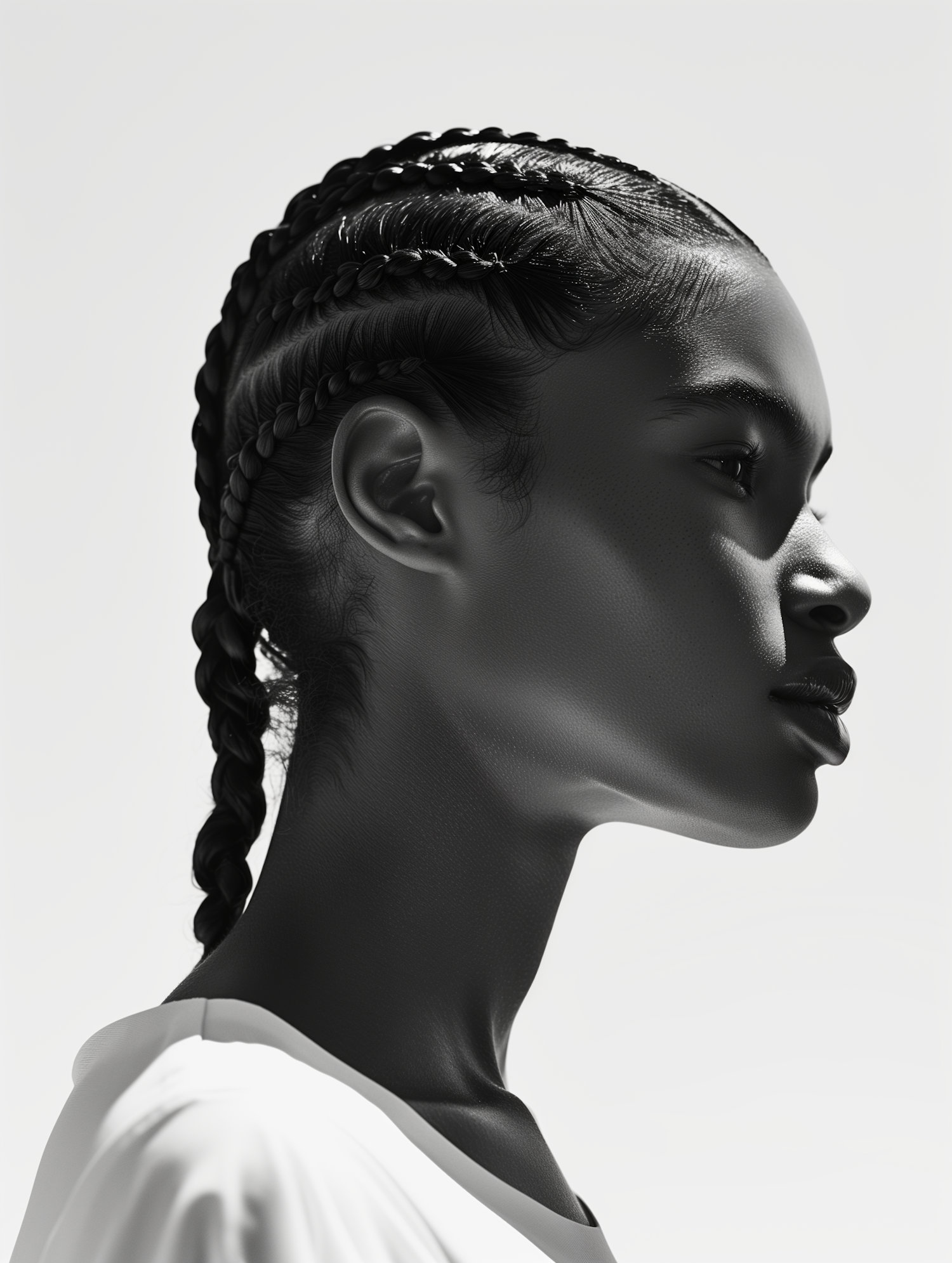 Monochrome Portrait of Young Black Woman