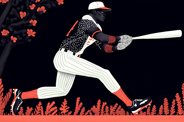 Stylized Baseball Player Illustration