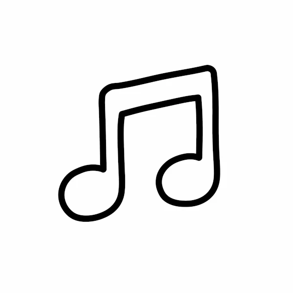 Minimalist Musical Note