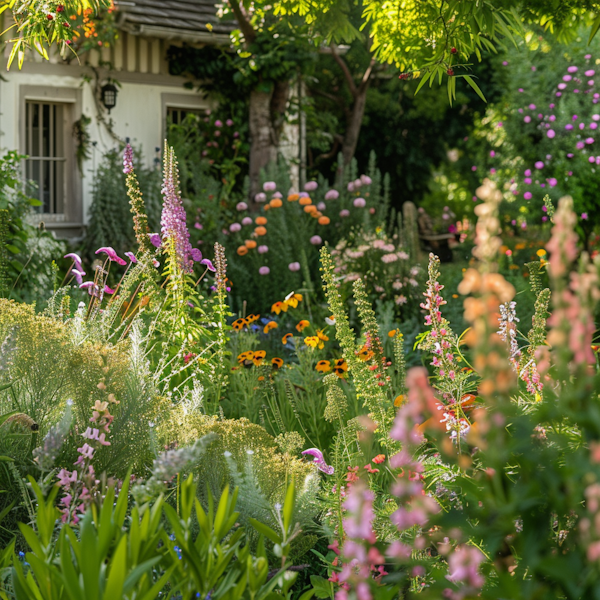 Lush Garden at Golden Hour