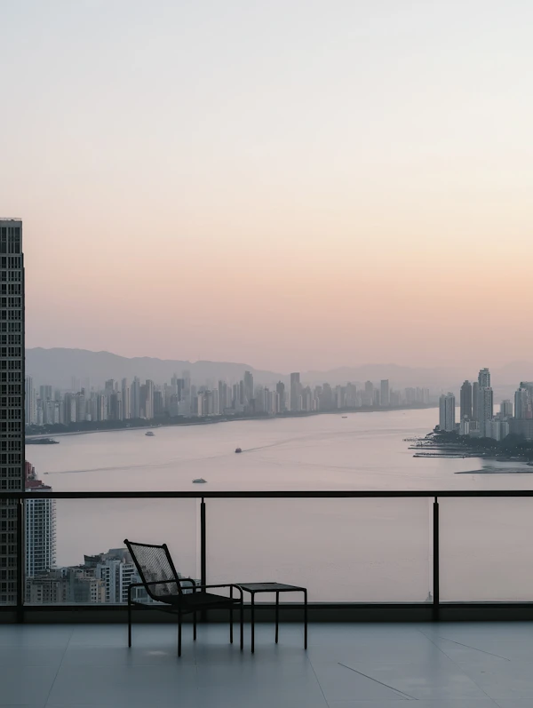 Serene Balcony Sunset