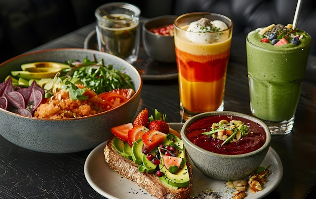 Vibrant Healthy Food Spread