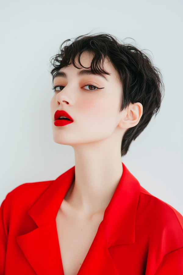 Confident Red Portrait