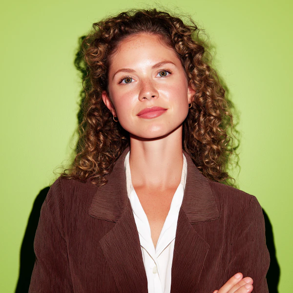 Woman in Corduroy Blazer