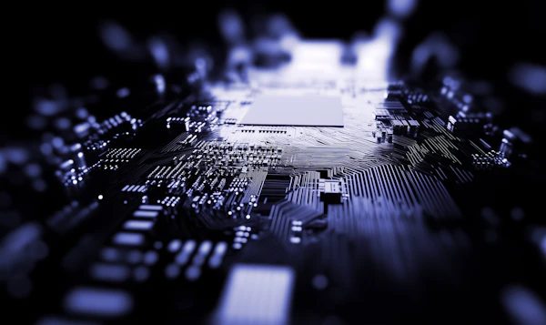 Close-Up Motherboard View