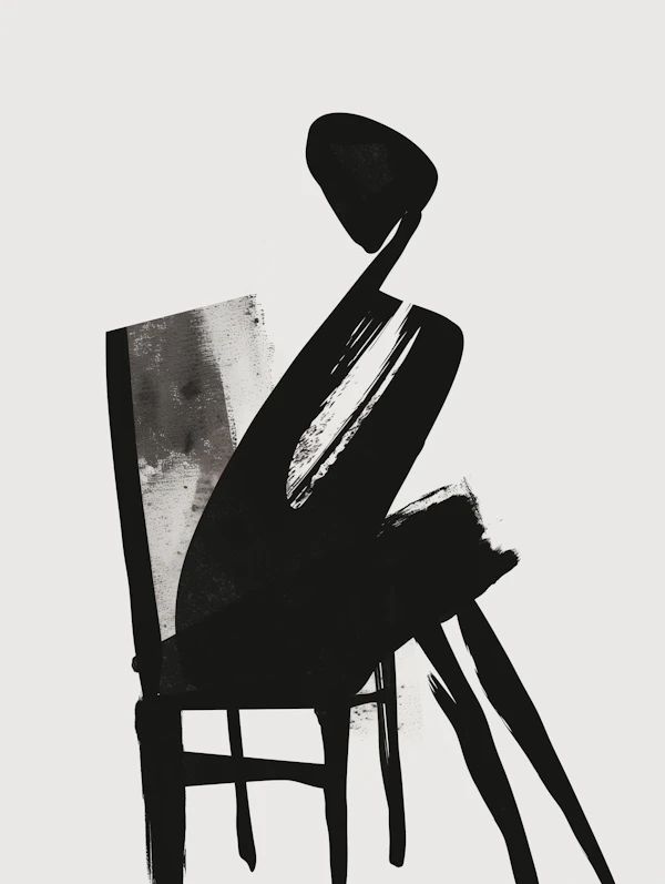 Abstract Sitting Figure