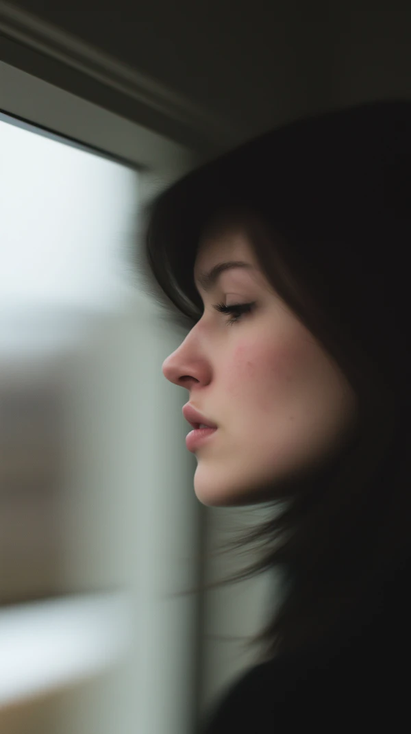 Contemplative Woman by the Window