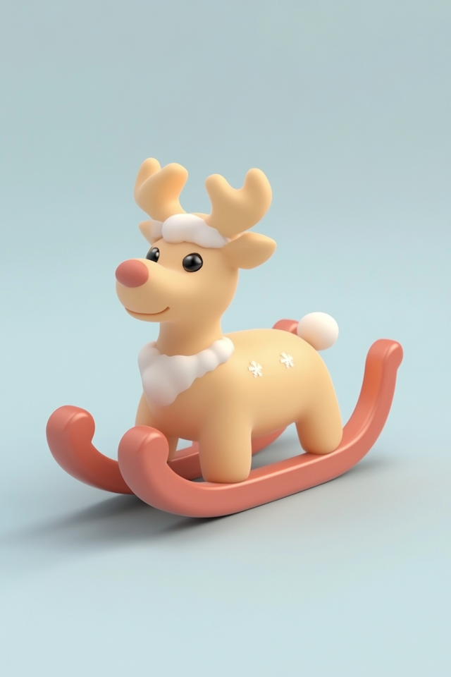 Cartoon Reindeer Rocking Toy