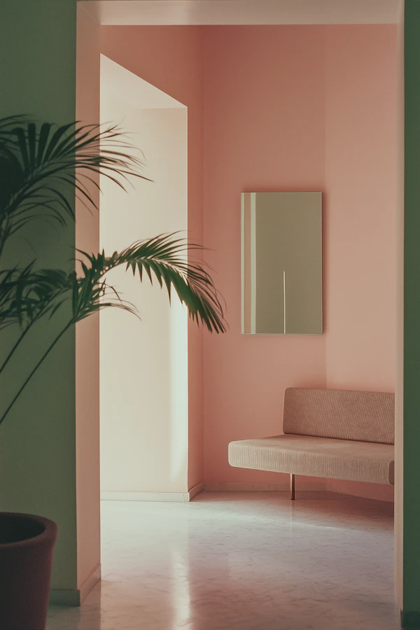 Minimalist Interior with Pastel Palette