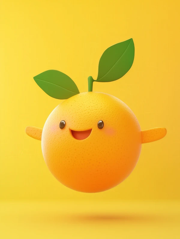 Smiling Cartoon Orange