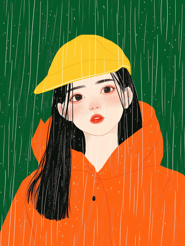 Stylized Rainy Portrait