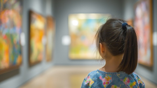 Young Girl Viewing Art