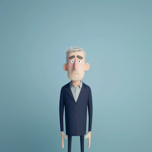 Sad Cartoon Character
