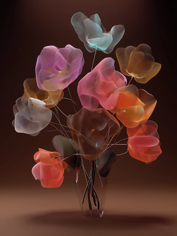 Abstract Mesh Flowers